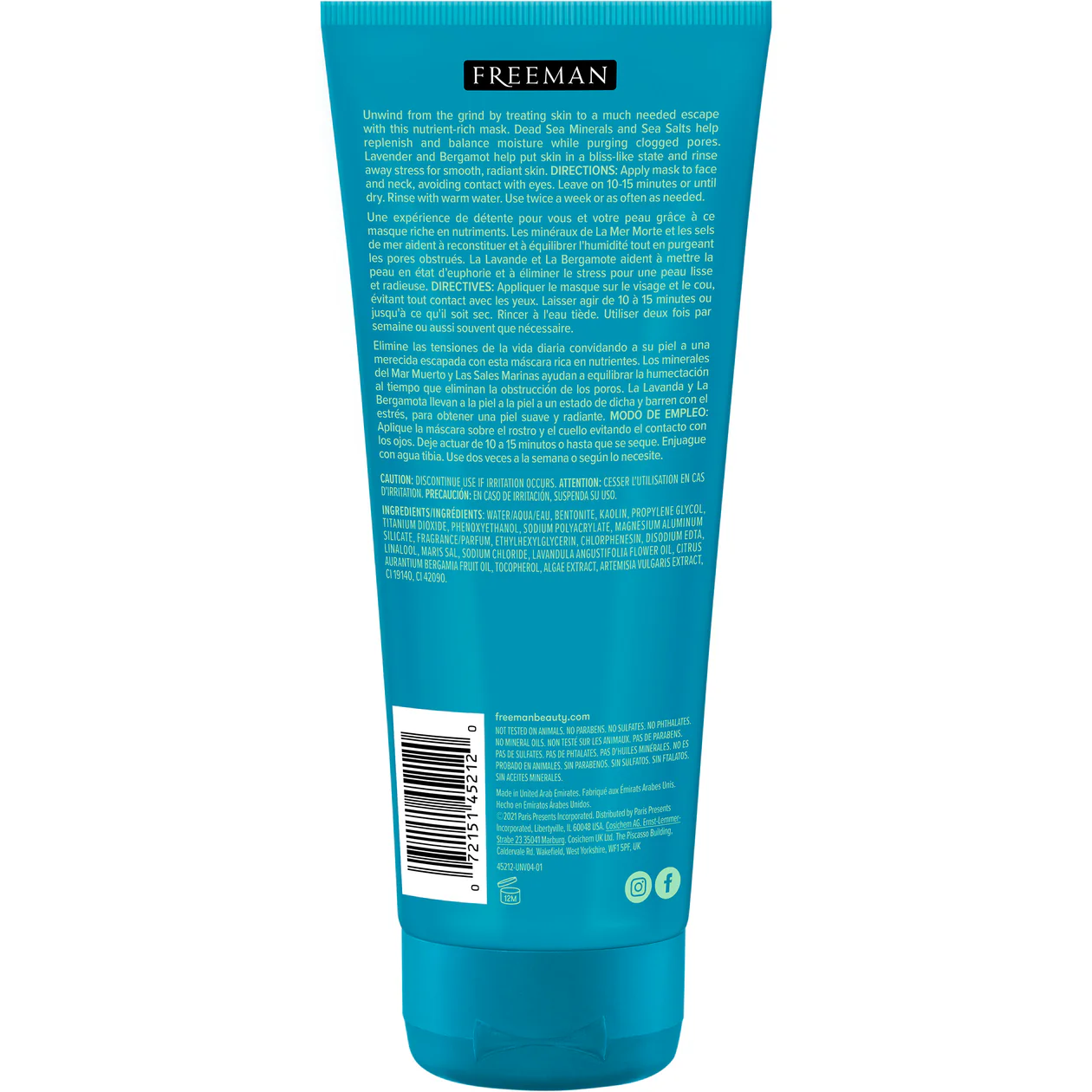 ماسک صورت ضد استرس مواد معدنی دریا Freeman Beauty - تصویر 5